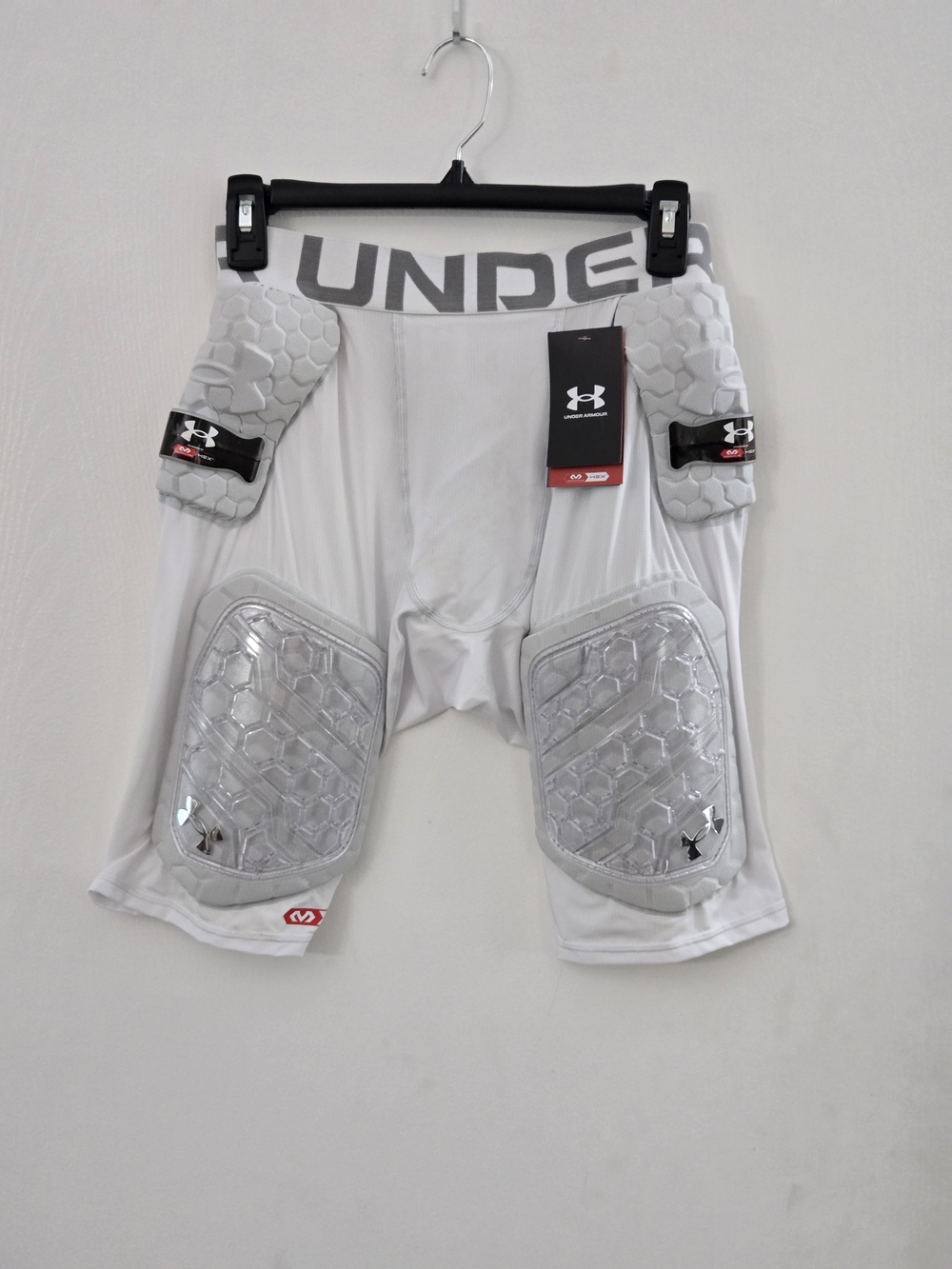 Under Armour Men’s White Padded Athletic Compression Shorts